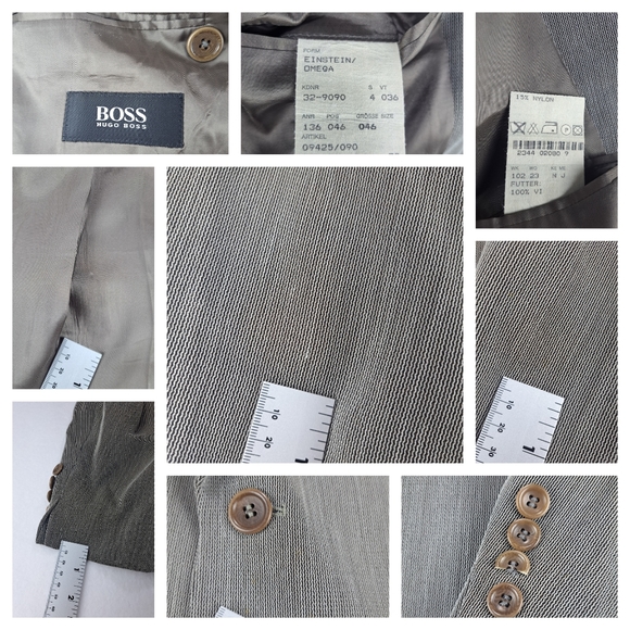 Hugo Boss Einstein‎ Omega Mens 46 Actual 42 Brown 85% Wool 15% Nylon Made in USA - Picture 3 of 15